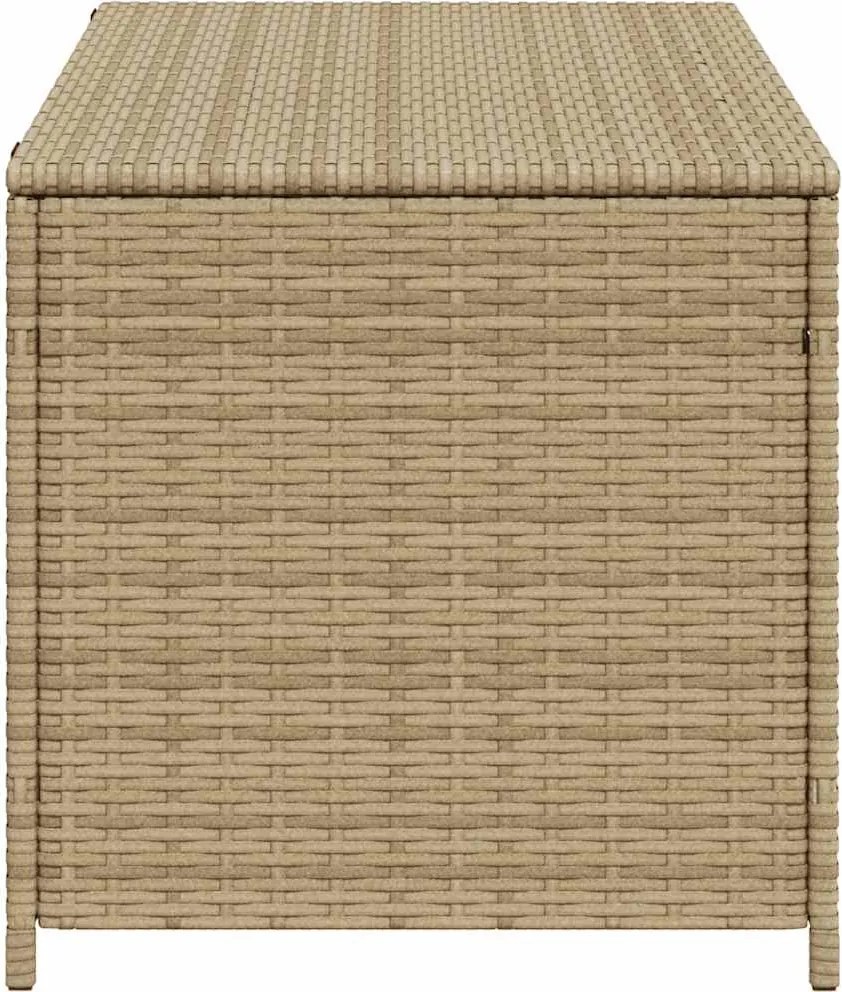 vidaXL vegyes bézs polyrattan kerti tárolóláda 190 L