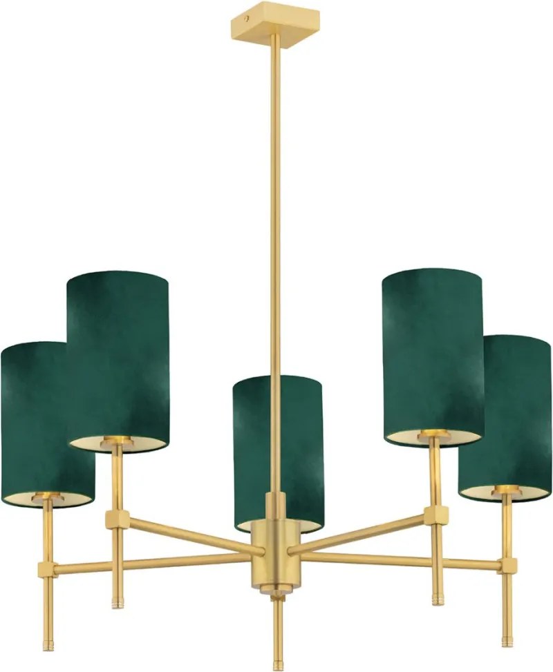 ARGON 2147 ABRUZZO Modern Csillár Csiszolt Sárgaréz, Zöld E14 IP20