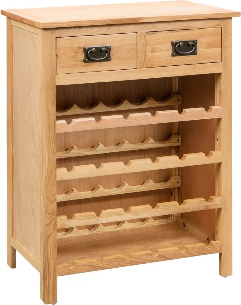 vidaXL tömör tölgyfa bortartó szekrény 72 x 32 x 90 cm