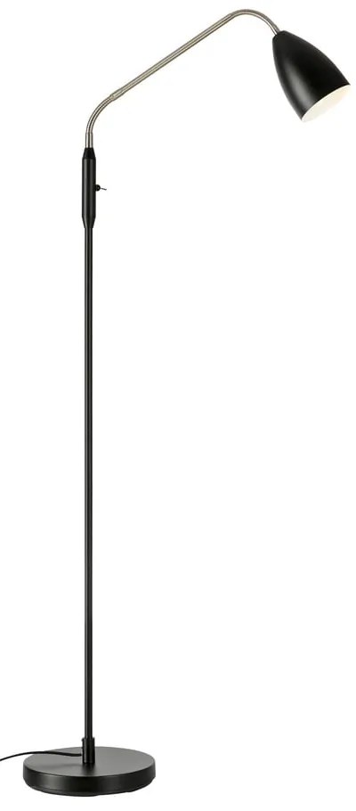 Fekete LED dimmelhető állólámpa fém búrával (magasság 140 cm) Patro – Markslöjd