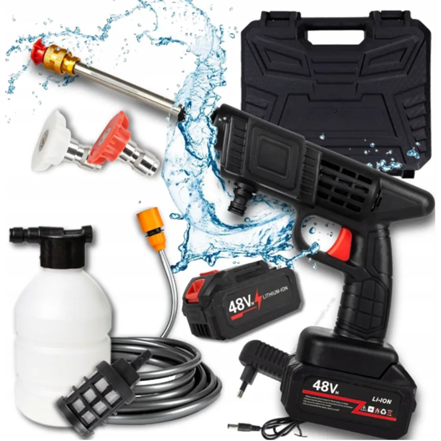 Kraft&Dele Akkus magasnyomású mosó kompresszor, 26 bar, 210l/H