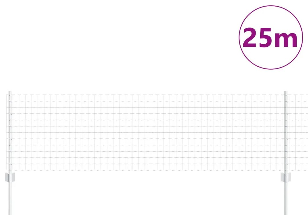 Euro Kerítés Készlet 2 db Horganyzott acél 25 x 0.6 m Tartós