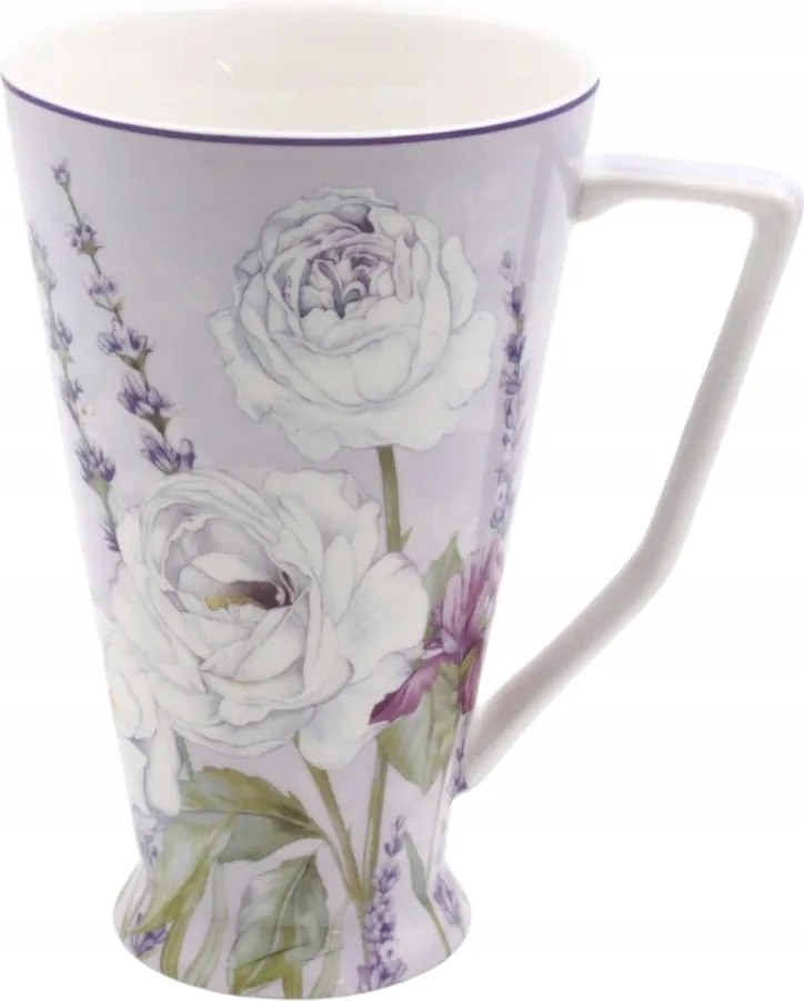 Home Elements Porcelán bögre 500 ml, Levendula