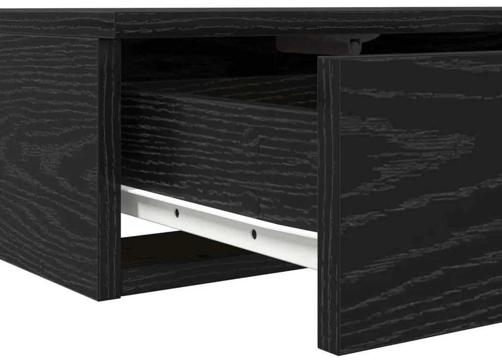 Ágyfiókok fiókkal Musta tammi 160 x 36.5 x 16.5 cm Faanyag