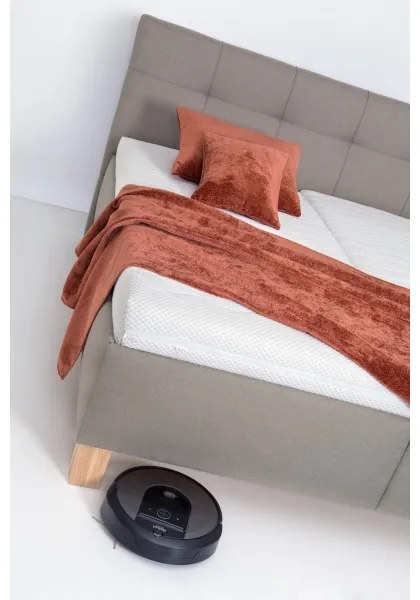 Kárpitozott ágy tárolóval, matrac nélkül MARIA 180x200 cm taupe