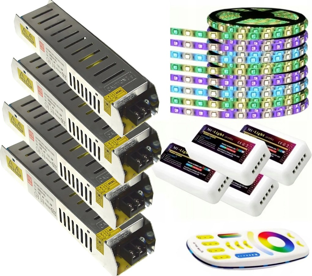 Led Szett 5050 Rgbw meleg fehér Mi-Light 40m