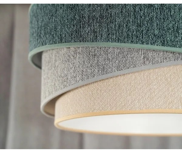 Duolla - Felületre szerelhető csillár KOBO ECO REC. 1xE27/15W/230V d.45 cm zöld/szürke/krémes