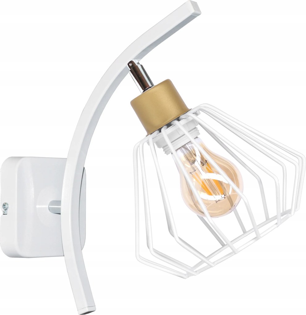 Fali lámpa fali lámpa Wire hullám fehér arany fali lámpa