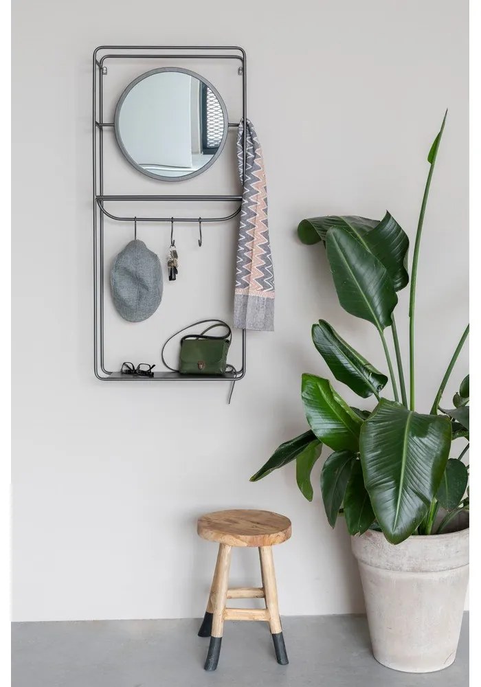 Fekete acél előszoba bútor Duco – White Label