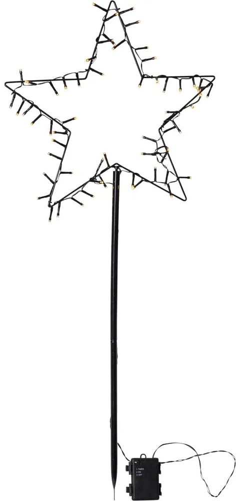 Fekete fénydekoráció karácsonyi mintával Spiky – Star Trading