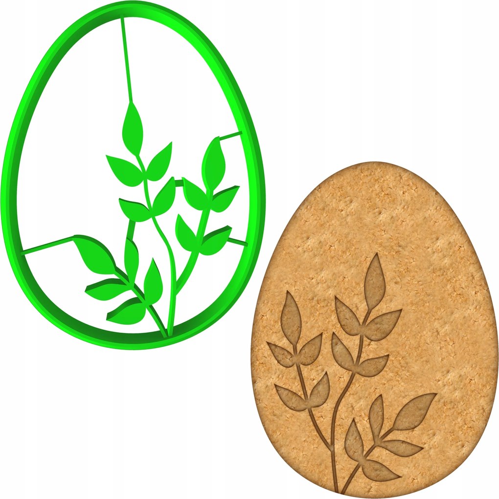 Húsvéti Forma Mézeskalács lyukasztó Húsvéti Tojás 8cm