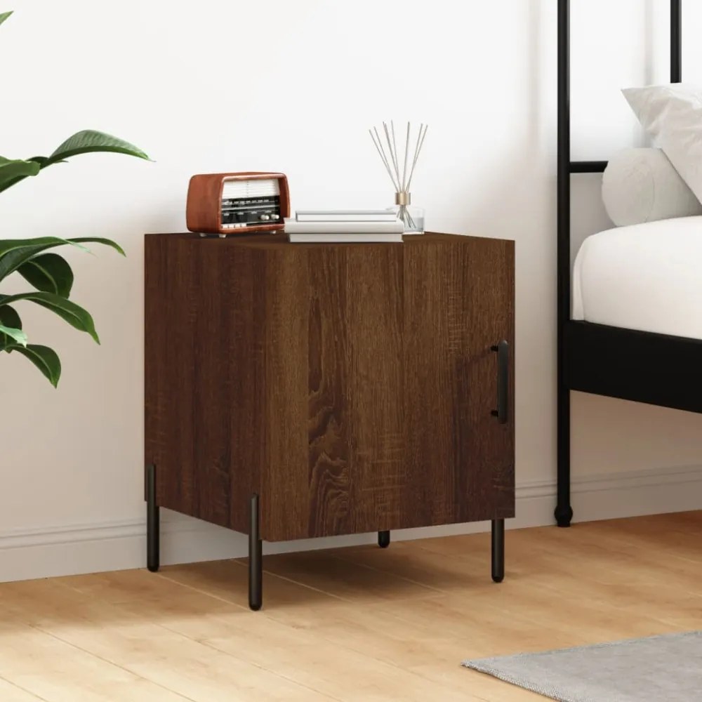 vidaXL barna tölgyszínű szerelt fa éjjeliszekrény 40 x 40 x 50 cm