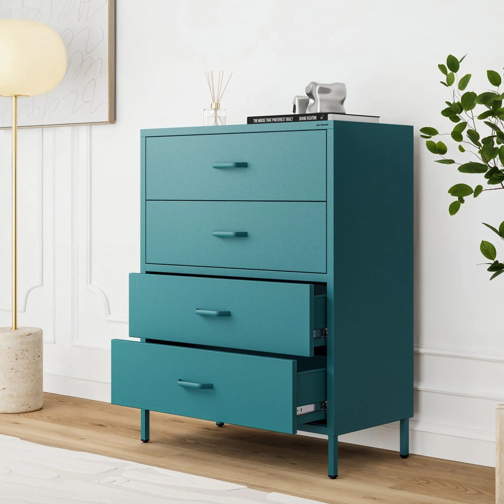 Komód CARLA , 800 x 1015 x 400 mm, Modern: tengerszínű