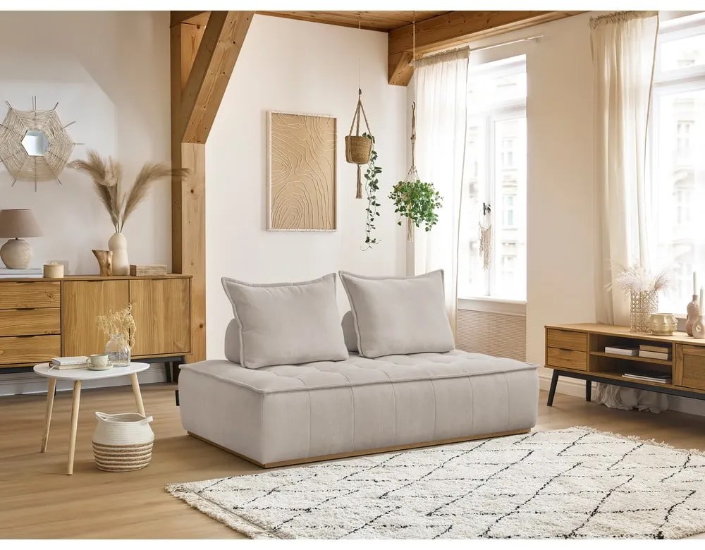 Bézs zsenília kanapé 175 cm Elisa – Bobochic Paris