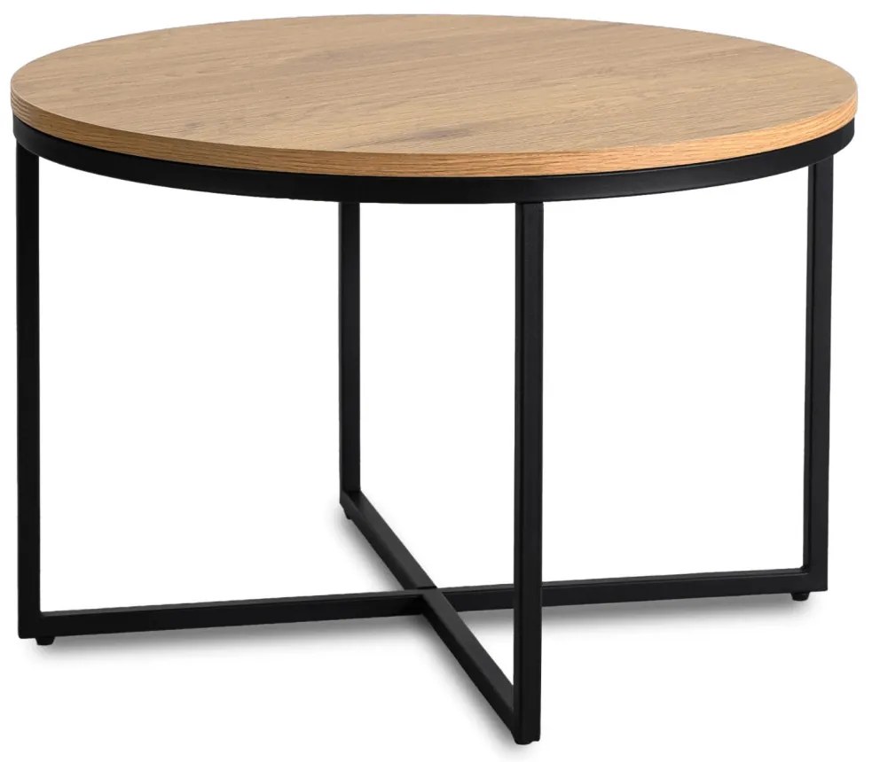 Dohányzóasztal Tölgy/Fekete Színben. HANTEL