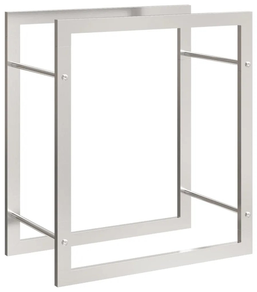rozsdamentes acél tűzifatároló 50 x 28 x 56 cm