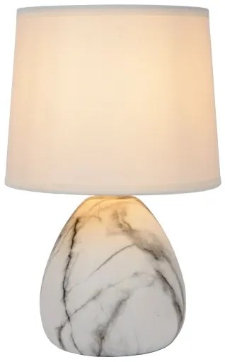 Lucide 47508/81/31 - Asztali lámpa MARMO 1xE14/40W/230V fehér