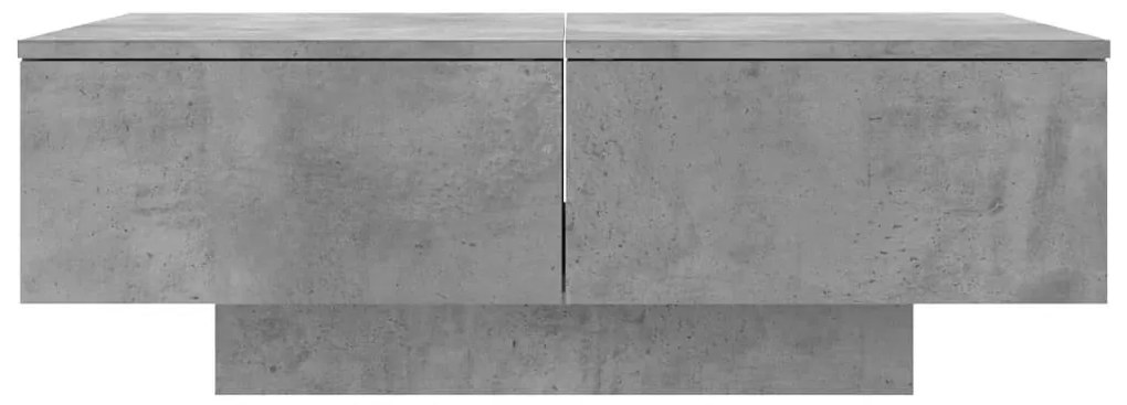 Betonszürke szerelt fa dohányzóasztal 90 x 60 x 31 cm