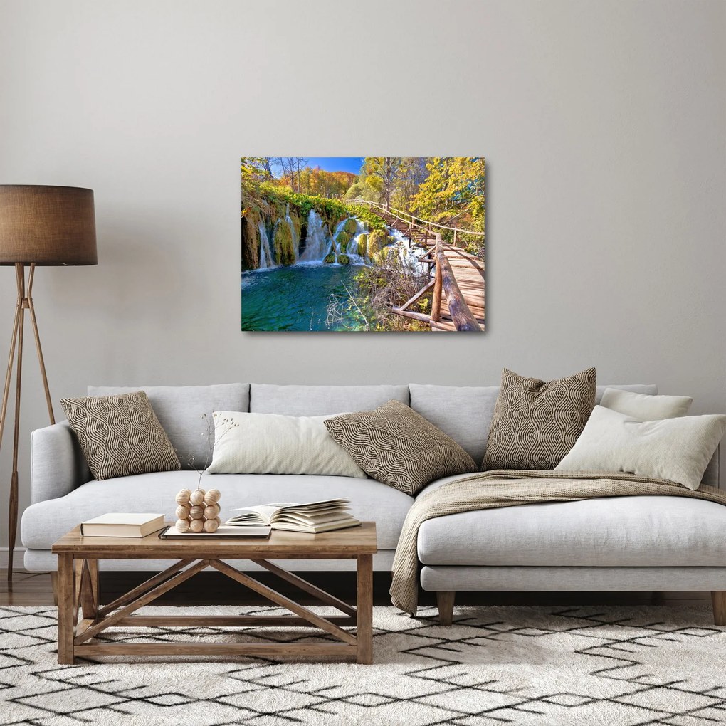 Kép - Bejárat a vízesésekhez (70x50 cm)
