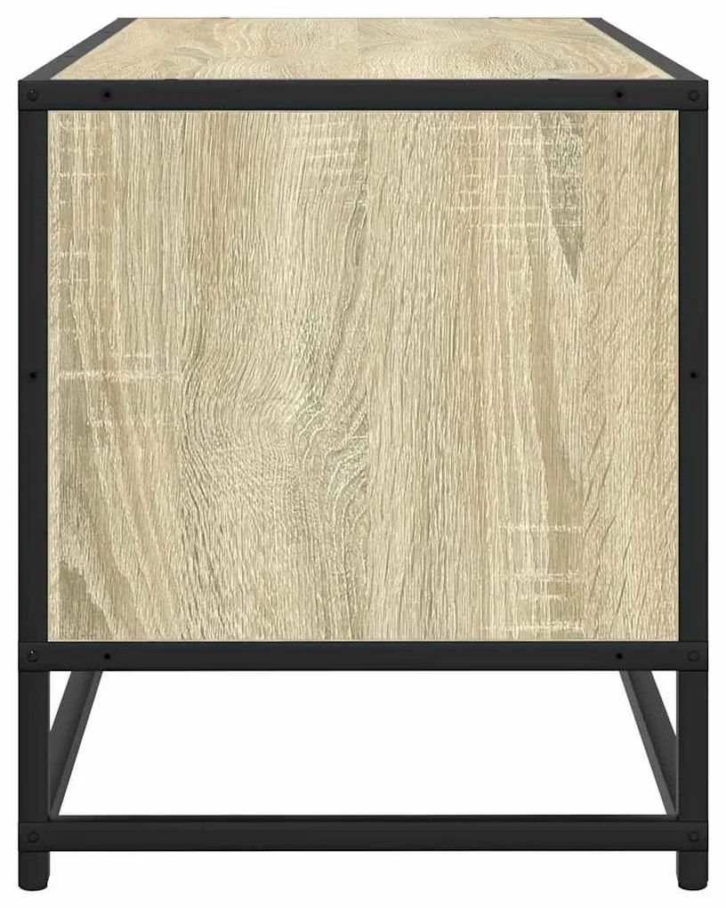 sonoma tölgy színű szerelt fa és fém TV-szekrény 100x34,5x40 cm
