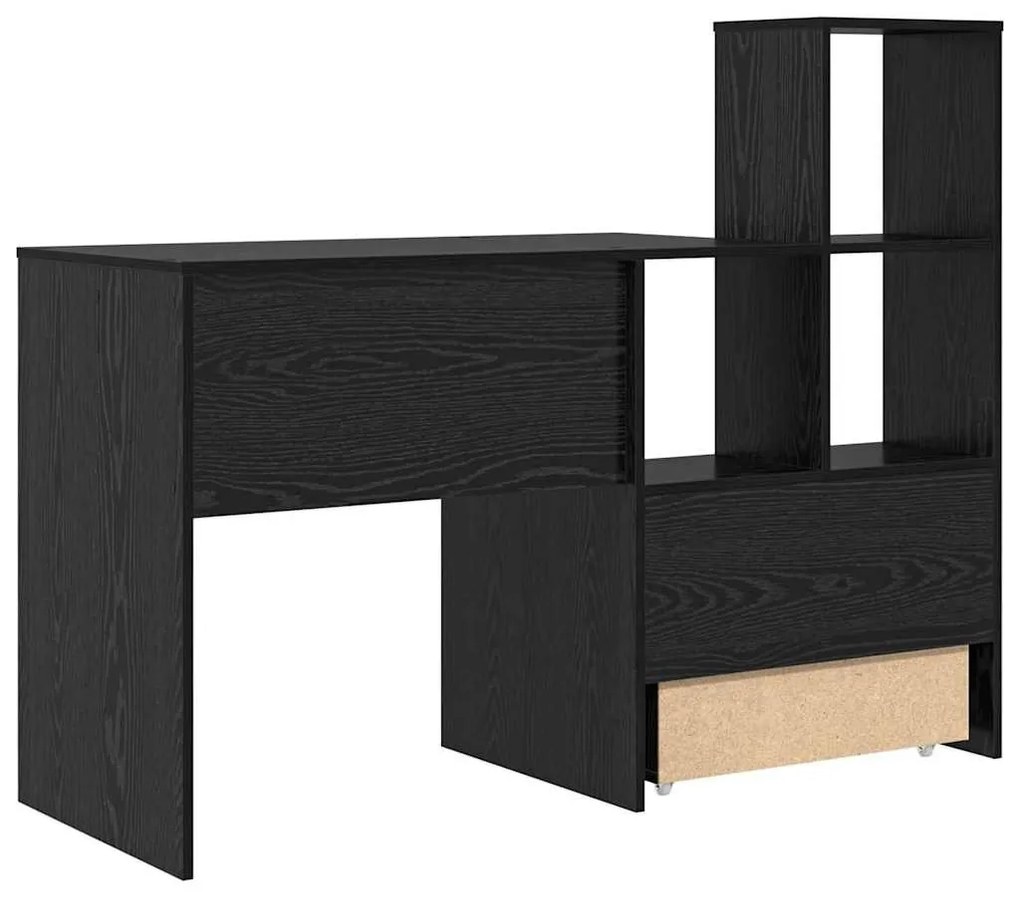 Asztal fiókkal Musta tammi 131.5 x 50 x 106.5 cm Faanyag