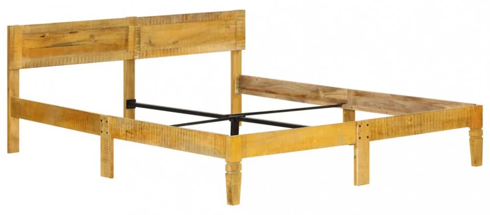 Klasszikus Tömör Mangófa Ágykeret - Egyedi Faerezet, Erős és Tartós, 140x200 Matrachoz - Stílus és Kényelem a Hálószobájában