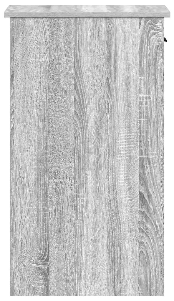 számítógépes toronyállvány fiókkal Szürke Sonoma 35x45x77 cm
