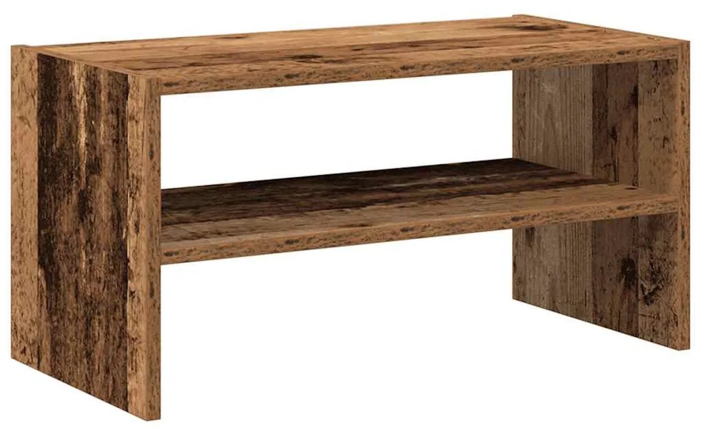 antik fa színű cipőtartó állvány halmozható 60 x 30 x 30,5 cm