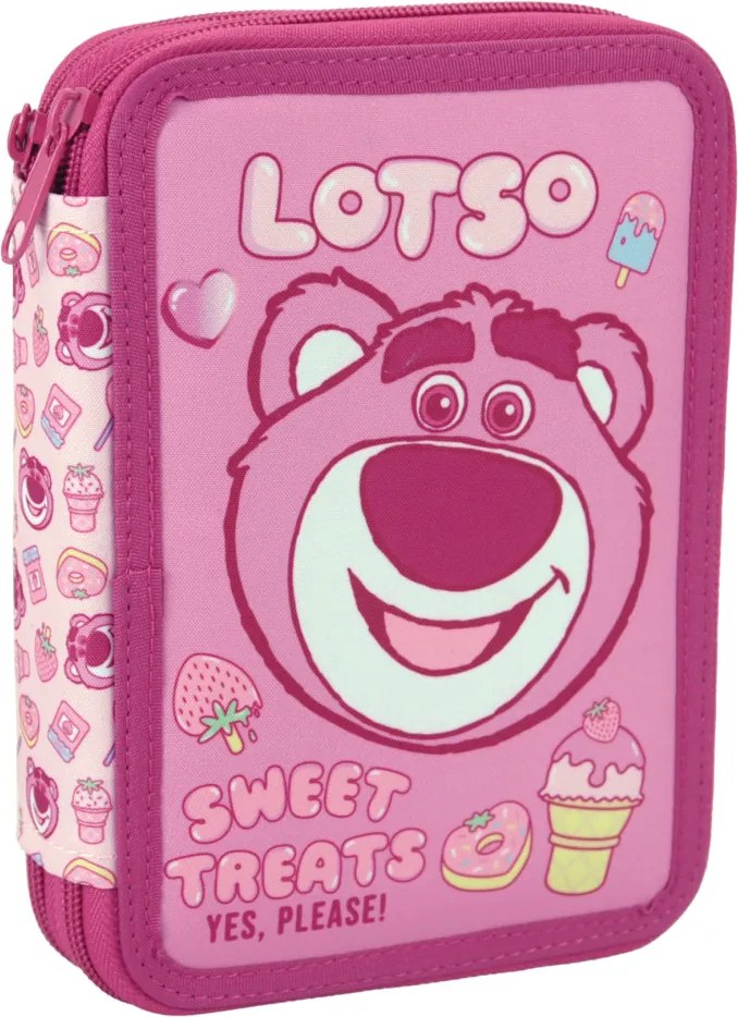 Disney Játékháború Lotso Jam tolltartó töltött 2 emeletes