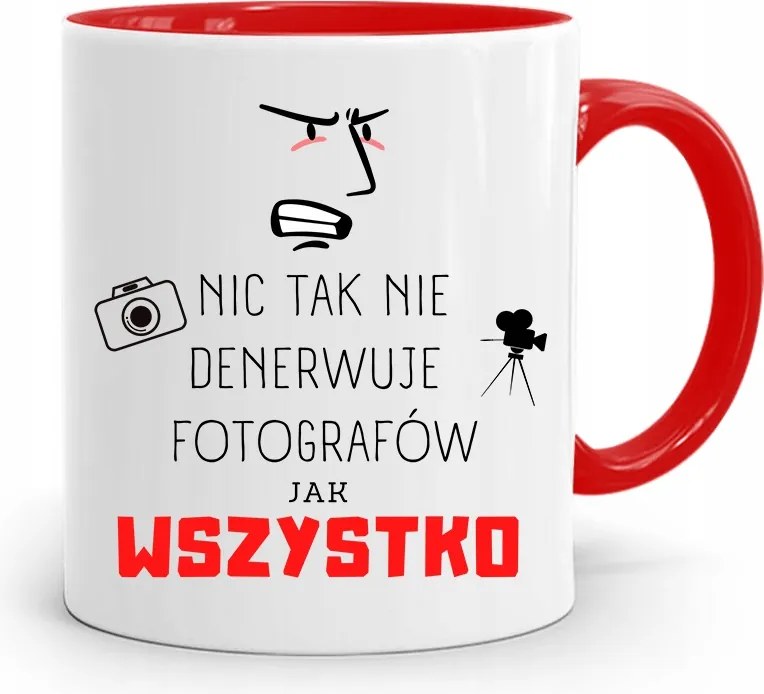 Piros Fotós Bögre Minden Idegesítő Ajándék fényképes nyomtatással