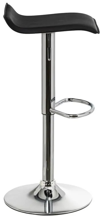 Fekete kárpitozott állítható magasságú bárszék szett 2 db-os (ülésmagasság 63 cm) – Casa Selección
