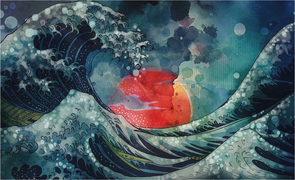 Divatos 3D Fali Tapéta Óceáni Kelet 416x254 Ragasztóval