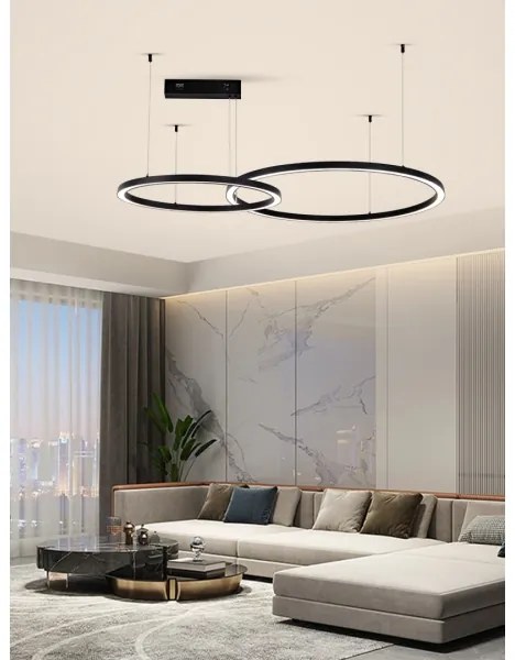 Immax NEO 07216L - LED dimmelhető FINO csillár 93W/230V 60/80cm fekete Tuya+DO