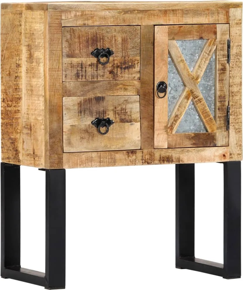 vidaXL tömör mangófa tálalószekrény 60 x 30 x 76 cm