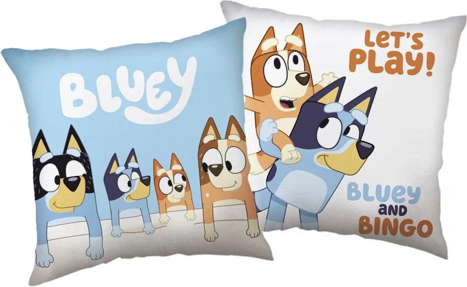 Bluey Let's PLay párna, díszpárna 40x40 cm