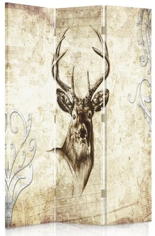 Gario Paraván Szepiaszín szarvas Méret: 180 x 170 cm, Kivitelezés: Klasszikus paraván