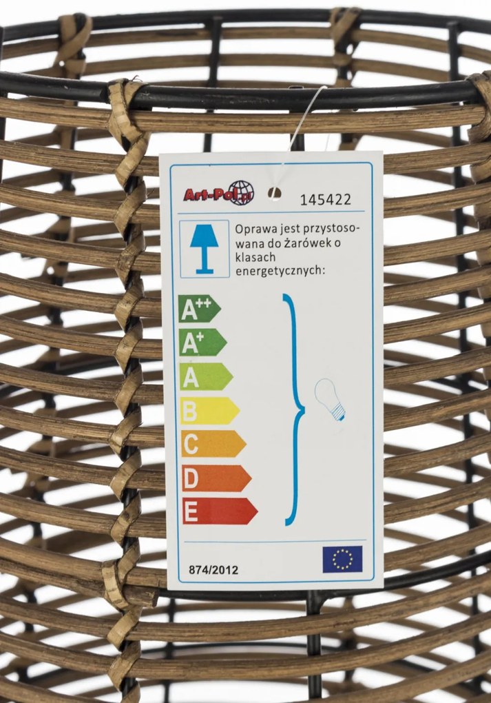 Rattan lámpa rattan barna 65x28x28cm