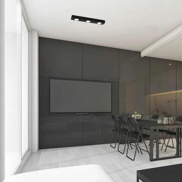 Mennyezeti lámpa ALEXANDER 3xGX53/12W/230V fekete