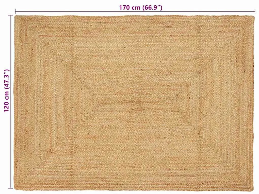 Szőnyeg Bézs 120 x 170 cm Juta