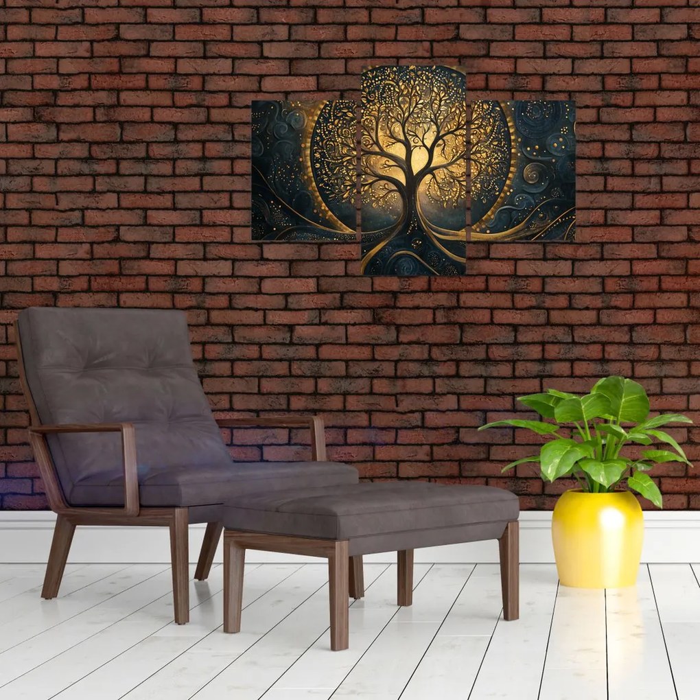 Kép – Arany aurájú fa (90x60 cm)