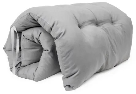 Összecsukható kempingszék matraccal fekete/szürke