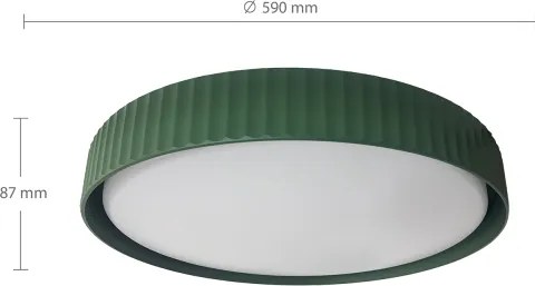 Brilagi - LED fényerőszabályozható mennyezeti lámpa LUCIA LED/60W/230V átmérő 59 cm zöld + távirányító
