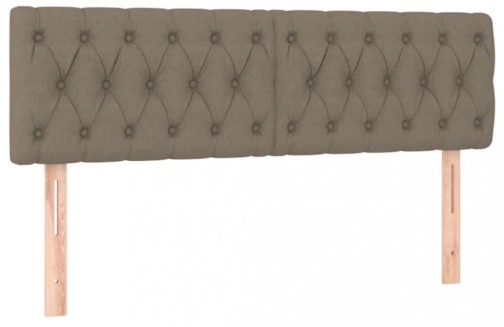 tópszínű szövet LED-es fejtámla 144x7x78/88 cm
