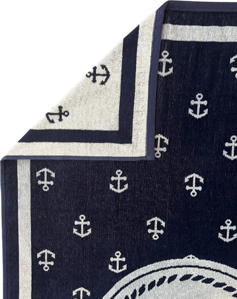 BAHIA Strandtörölköző matrózmintás 1. 165x90cm