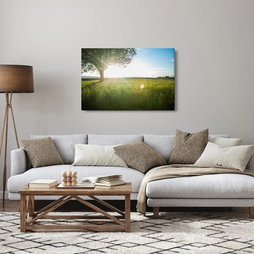 Egy fa képe a mezőn (90x60 cm)
