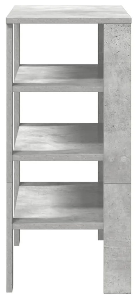 betonszürke szerelt fa cipőtartó 61x32x70 cm