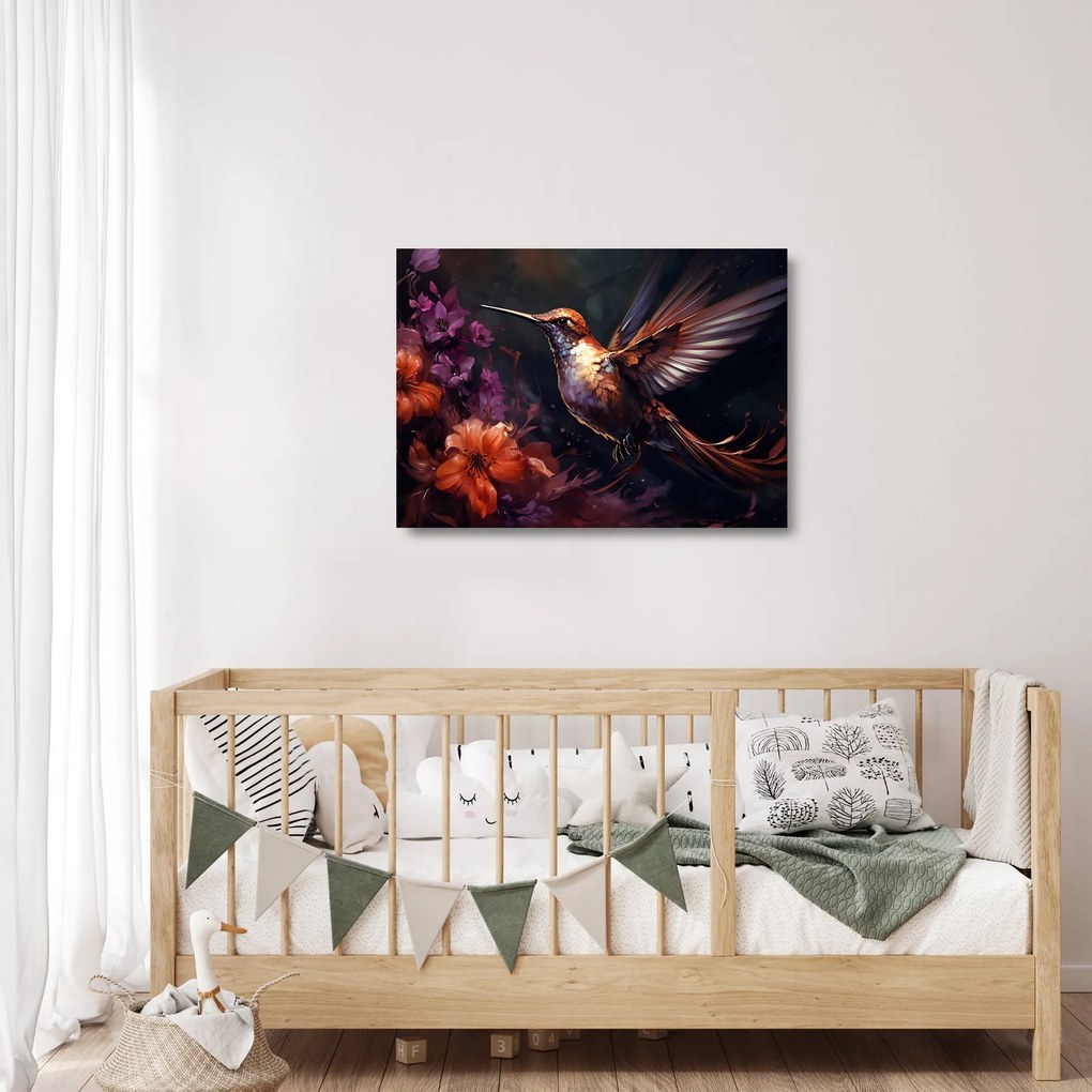 Üveg kép - Kolibri (70x50 cm)