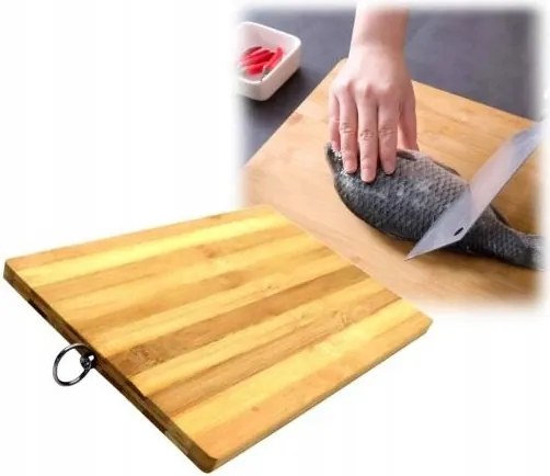 Nagy Bambusz Vágódeszka Szilárd Konyhai Vágódeszka 32X22CM