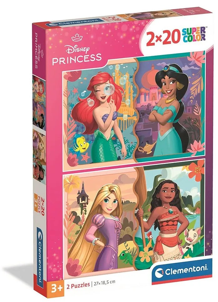 Disney Hercegnők Royal Journeys 2x20 db-os puzzle Clementoni