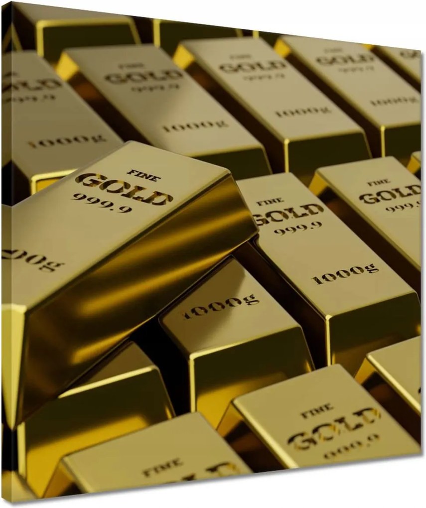 Vászonkép 40x40 Arany rúd arany 1000g